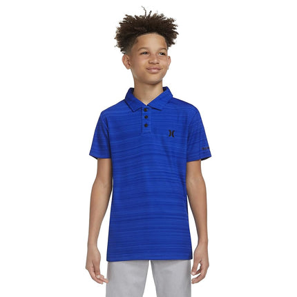 Polo Hurley pour garçons, Performance, Bleu royal chiné, Taille 6