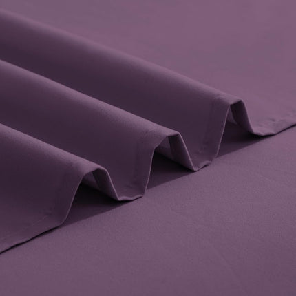 Elegant Comfort Luxurious 1500 Premium Hotel Quality Microfiber Three Line Embroidered Softest 4-Piece Bed Sheet Set, Wrinkle and Fade Resistant, Twin/Twin XL, Eggplant-Purple