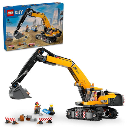 LEGO City Yellow Construction Excavator, Digger Tr