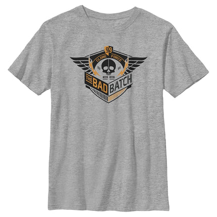Camiseta de cuello redondo de brezo atlético de STAR WARS para niños, Bad Batch Clone Forces, color brezo atlético, talla extragrande