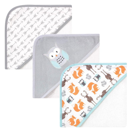 Hudson Baby Toallas con capucha de mezcla de algodón para bebé, unisex, búho, talla única