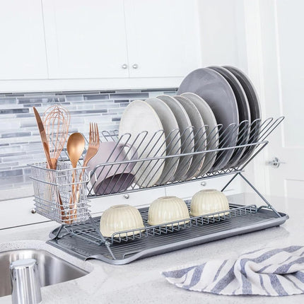 Better Houseware Drain Boards for Kitchen Counter 19.6 x 15.6 x 1.5 Black Dish Drainer Mat Shields Countertops from Water Damage