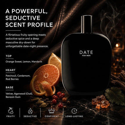 Fragrance One Date Extrait De Parfum Spray by Jeremy Fragrance for Men, 3.4 Ounce
