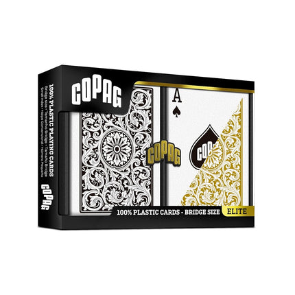 Copag Bridge Size Regular Index 1546 Playing Cards (Black Gold Setup)