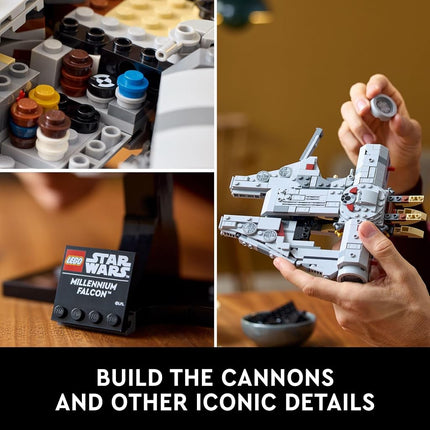 LEGO Star Wars: A New Hope Millennium Falcon 25th Anniversary Buildable Starship Model, Collectible Star Wars Home D�cor, Building Set for Adults, Gift Idea for Star Wars Fans, 75375