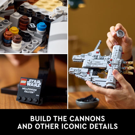 LEGO Star Wars: A New Hope Millennium Falcon 25th Anniversary Buildable Starship Model, Collectible Star Wars Home D�cor, Building Set for Adults, Gift Idea for Star Wars Fans, 75375