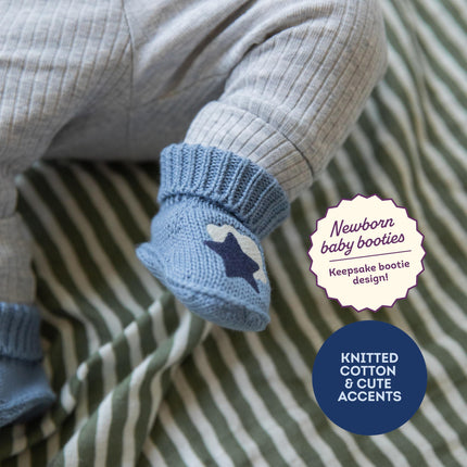 Colección Layette de Fruit of the Loom - Conjunto de Primera Puesta para Bebé Niño, Niña y Unisex, Patucos de Estrella, 0-3 Meses