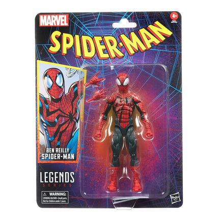 Marvel Hasbro Legends Series Ben Reilly Spider-Man, Spider-Man Legends Collectible 6 Inch Action Figures, 2 Accessories