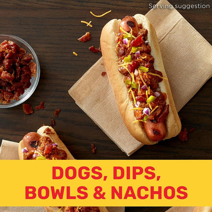 HORMEL Chili Less Sodium No Beans (Pack of 12), 15 oz – No Artificial Ingredients, 15g Protein per Serving, Great for Bowls, Dips, Hot Dogs and Appetitizers