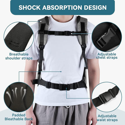 Petsfit Pet Backpack Carrier with Upgrade Waist Cushion Design to Better Fit the Waist, Suitable for Small and Medium Cats, and Rabbits up to 18 Pounds