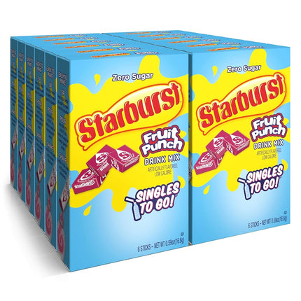 Mélange pour boisson sans sucre Starburst Fruit Punch (6 sachets de 16,6 g)