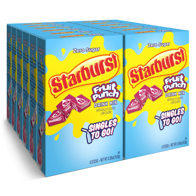 Starburst Fruit Punch Sugar Free Singles to Go Dri