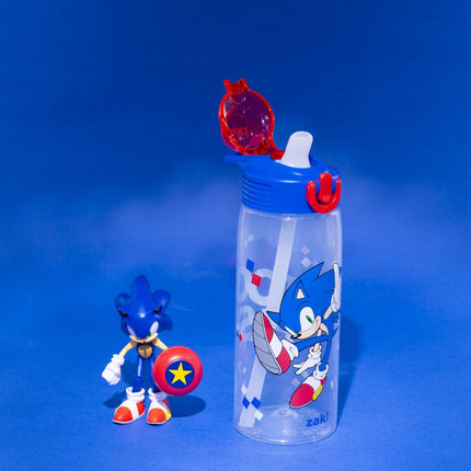 Zak Designs Sonic the Hedgehog Sage 25oz Leak-Proof Straw Kids Water Bottle