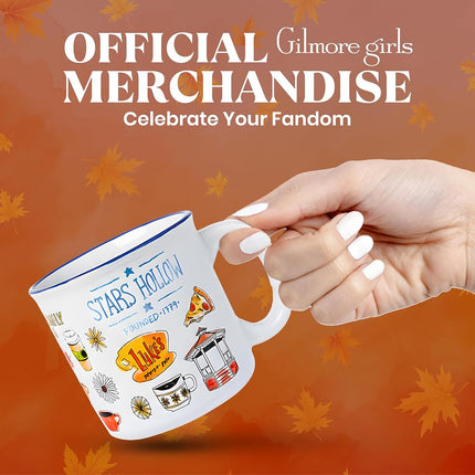 Silver Buffalo Gilmore Girls Luke's Ceramic Camper Mug, 20oz