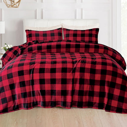Elegancia y Confort Lujoso Juego de Sábanas de 4 Piezas de Felpa de Terciopelo Suave - Calidad Premium - Cálido y Acogedor, Antiestático, Vellón de Terciopelo sin Bolitas con Bolsillo Profundo - Twin XL, Rojo Búfalo