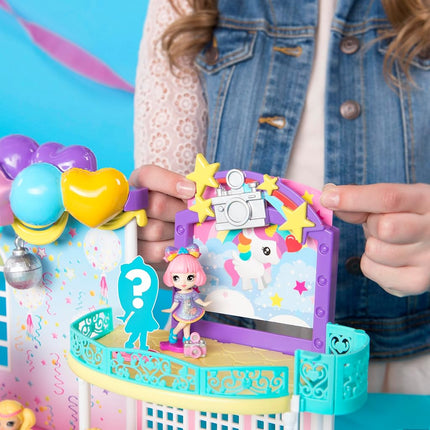 Party Popteenies - Poptastic Party Playset with Confetti, Exclusive Collectible Mini Doll and Accessories, for Ages 4 and Up