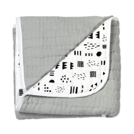HonestBaby Organic Cotton Hand-Quilted Blanket, Pa