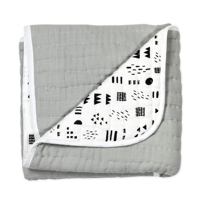 HonestBaby Organic Cotton Hand-Quilted Blanket, Pa