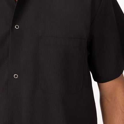 Chef Works Men's Utility Cook Shirt, Black, XS