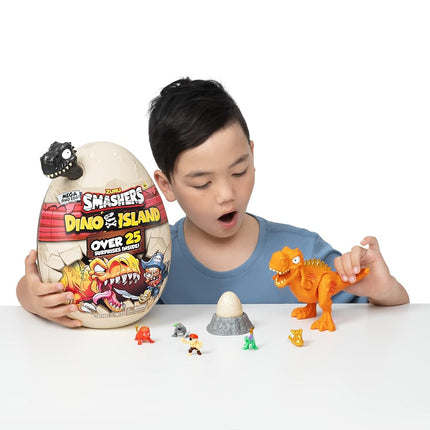 Smashers Dino Island Mega Egg T-Rex Toy by ZURU, Dinosaur Toys for Kids 5+, Includes 25 Surprises - Great Filled with Slime, Sand and More, Ages 5+