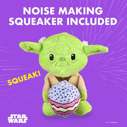 Star Wars 9" Yoda Easter Egg Squeaker Pet Toy for Dogs | Plush Stuffed Character