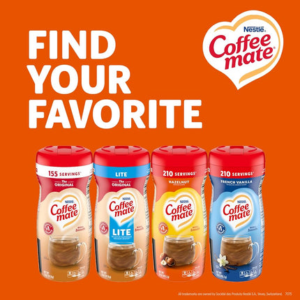 Coffee-mate Coffee Creamer, Hazelnut Canister, 15-Ounce Containers (Pack of 12)