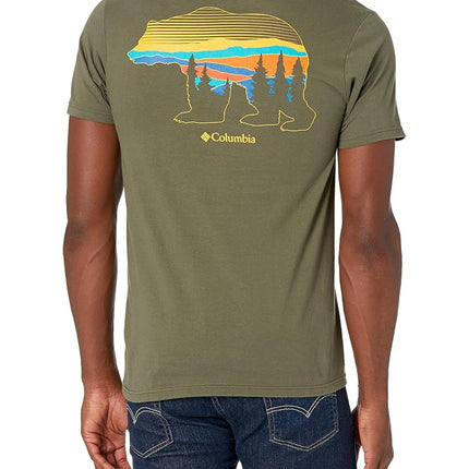 Columbia Men's Graphic T-Shirt, Surplus Green/Punsal, XL