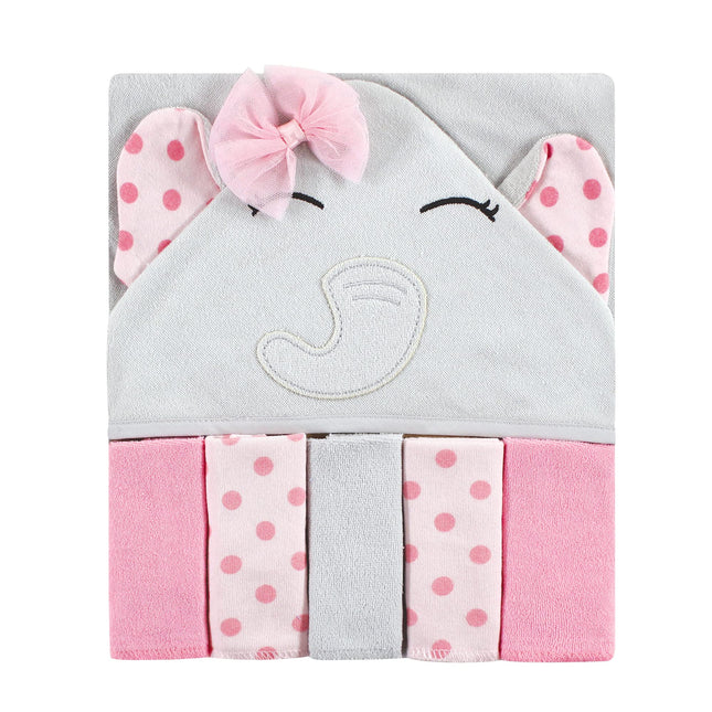 Hudson Baby Unisex Baby Hooded Towel and Five Wash