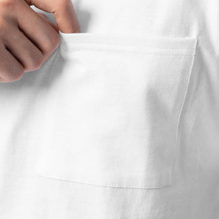 Camisetas de algodón extrasuave para hombre Fruit of The Loom (S-4XL), con bolsillo, paquete de 2, blancas, 4XL