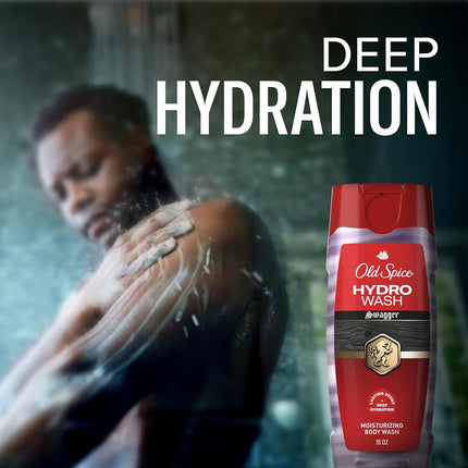 Old Spice Hydro Body Wash for Men, Smoother Swagger Scent, Hardest Working Collection, 16 Ounce (Pack of 4)