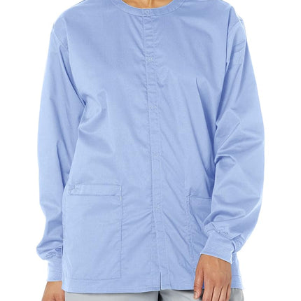 WonderWink Unisex-Adult's Snap Front Jacket, ceil 