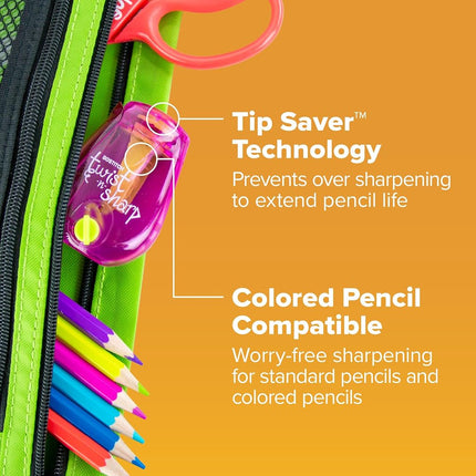 Bostitch Twist-N-Sharp Pencil Sharpener, Assorted Colors (PS1-ADJ)