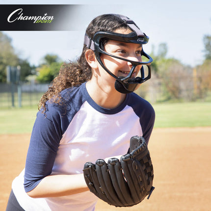 Champion Sports Youth Magnesium Softball Fielder's Face Mask, Black