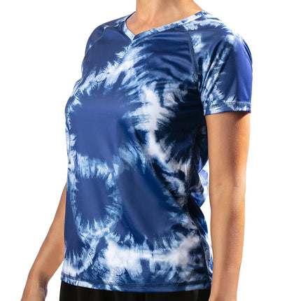 Kanu Surf Women's UPF 50+ Short Sleeved Active Swim Shirt Rashguard & Workout Top, Beach Girl Navy, Small