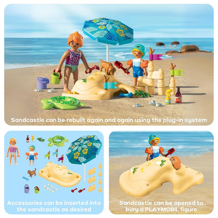 Playmobil | Vacation on the Beach | Family Fun on the Beach | Toy from 4 Years | Gift for Children | Encourages Creativity & Role Play | Beach Adventure with Figures & Accessories | 71906