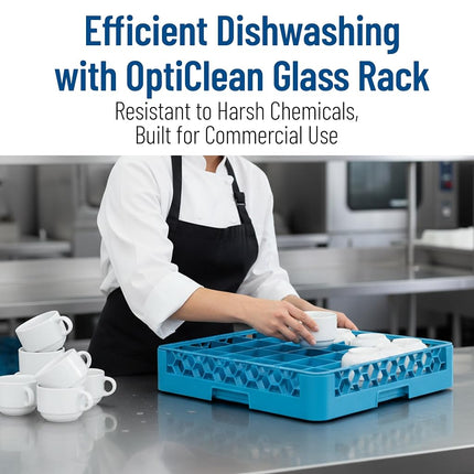Carlisle FoodService Products CFS RE36C24 OptiClean 36 Compartment Divided Glass Rack Extender, 1.78", Orange