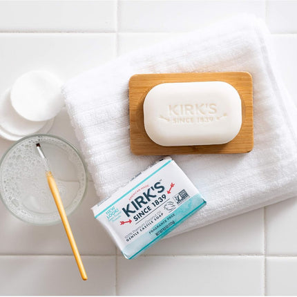Kirk's Castile: Coco Castile Bar Soap, Fragrance Free 4 oz (8 pack)