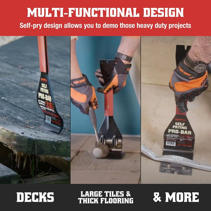 Zenith by Danco Pro Bar ZN700101, The Ultimate Multi-Tool for Salvage, Wrecking, and Demolition, Effortlessly Removes Large Floor Tiles, Planks, Framing, Sub-Flooring, and Decking