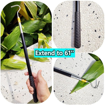 Bytcew 61" Snake Hook Reptile Catcher Stick Pole, Snake Handling Tool kit for Rattlesnakes Python Copperhead Removal Catching