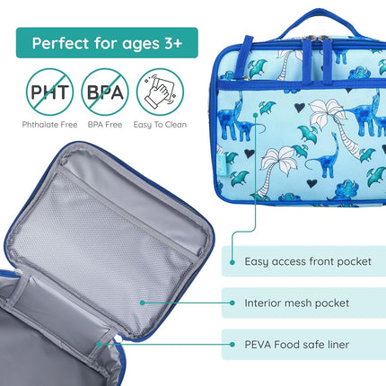 Wildkin JumpOff Jo Insulated Lunch Box – Durable, Reusable for Kids – Jo's Garage