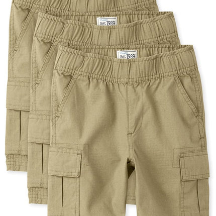 The Children's Place Short Cargo Garçon à Enfiler, Lin Lot de 3, 8 ans
