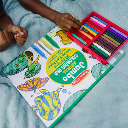 Melissa & Doug Jumbo Coloring Pad (11 x 14 pulgadas) - Animales, 50 dibujos