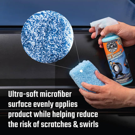 Chemical Guys MIC_292_02 Premium Grade Microfiber Applicator, Blue (Pack of 2)