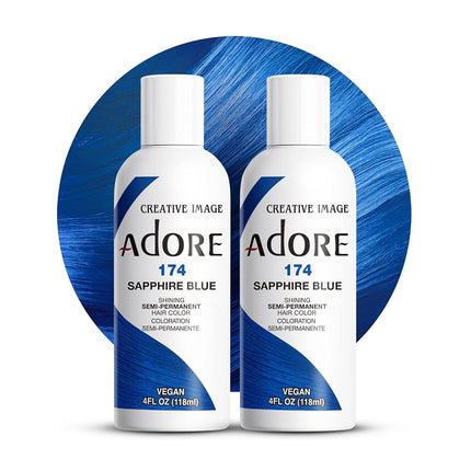Adore Semi Permanent Hair Color, 174 Sapphire Blue