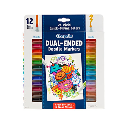 Crayola Dual Chisel Tip & Brush Markers, Art Marke