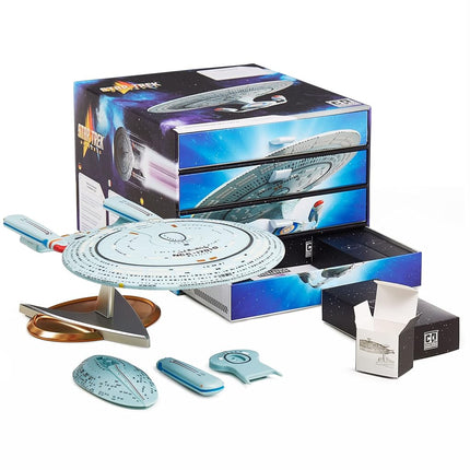 CC Countdown Characters 2024 Star Trek USS Enterprise Collectible Figure - Official Star Trek Merchandise - Buildable Advent Calendar Statue