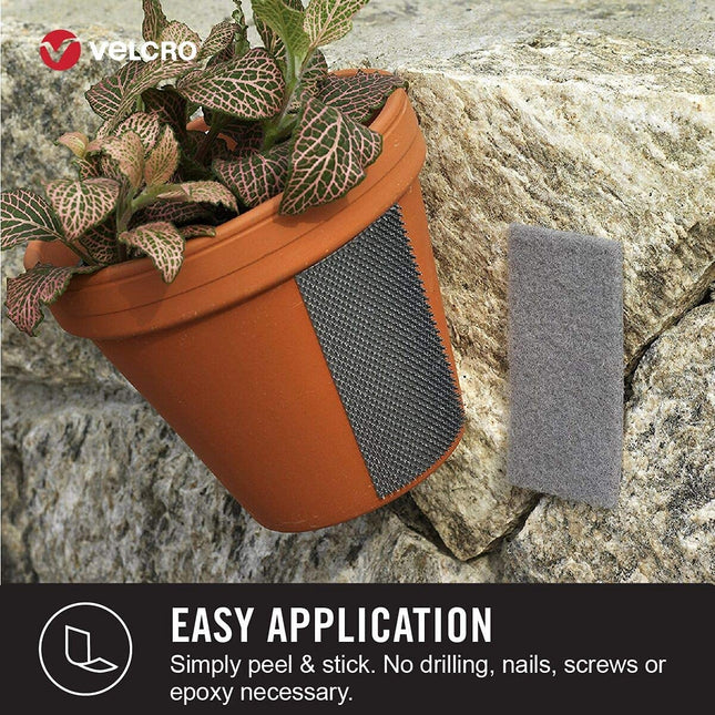 VELCRO Brand | Heavy Duty Extreme Outdoor Stick On Tape | Cut-to-Length Industrial Extra Strong Double Sided Hook & Loop Self Adhesive Tape | Perfect for Home, Office, Garage Use | Black | 6m x 25mm