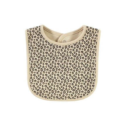 Hudson Baby Babero y Conjunto de Diadema o Gorro de Algodón Unisex para Bebé, Estampado de Leopardo "Mamas Mini", Talla Única