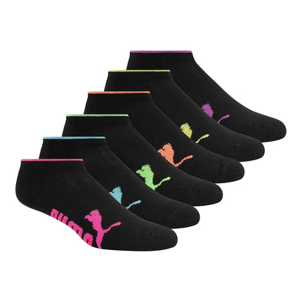 PUMA Women's Half Terry Runner Socks 6-Pack, Black