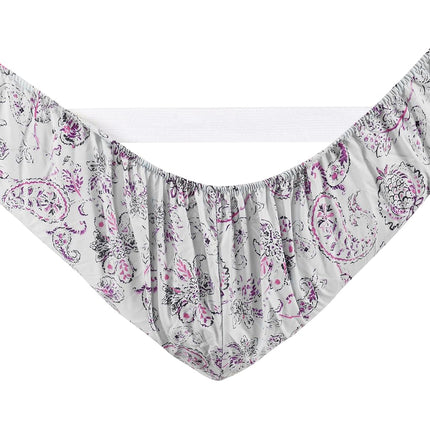 Elegant Comfort Softest and Coziest 6-Piece Sheet Set - 1500 Premium Hotel Quality Microfiber - Deep Pocket, Wrinkle Resistant 6-Piece Paisley Pattern Bed Sheet Set, Full, Paisley Purple